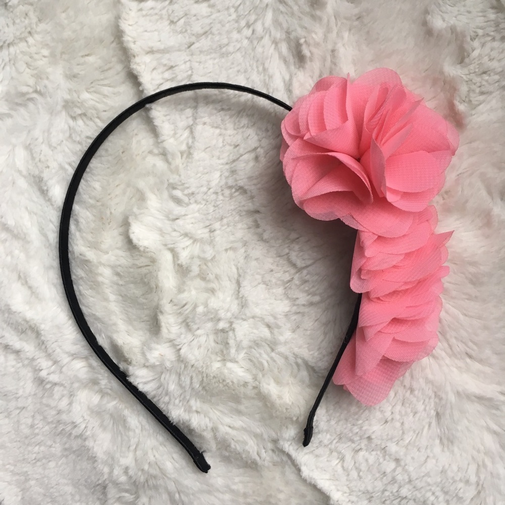 Floral Chiffon Headband-PINK
